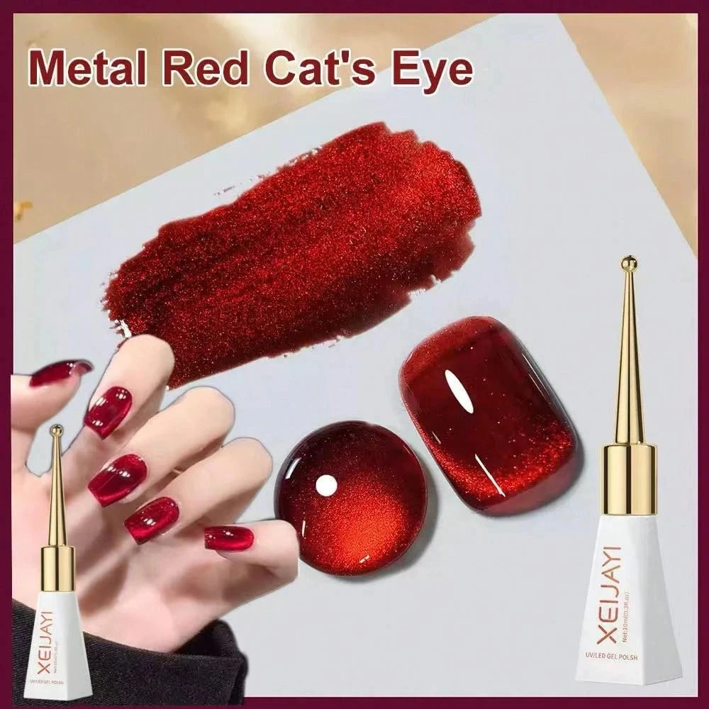 15ml Silk Nude Crystal Cat Eye Gel Polish Magnetic Nail Polish Holographic Pink Cat Eye Gel Nail Polish Gel Gel Varnish