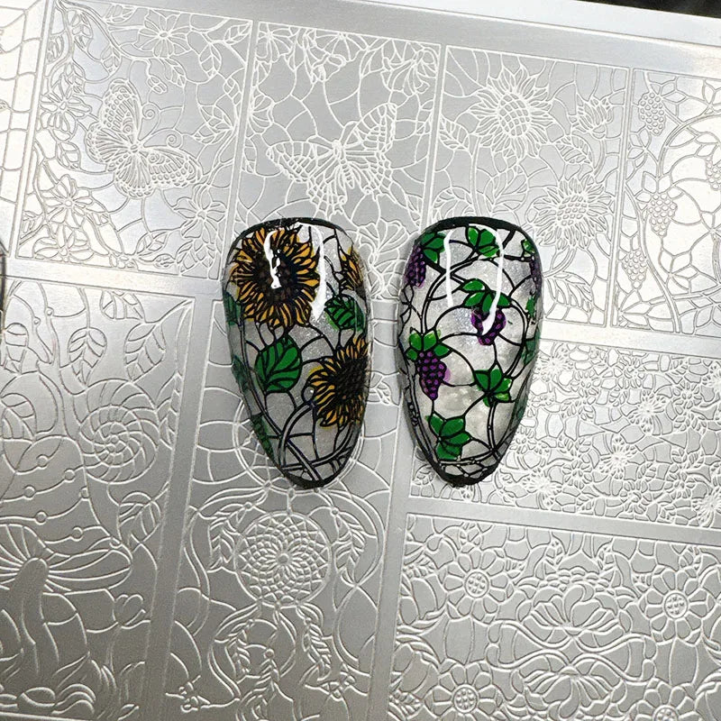 XMQ STAMPING NAIL PLATES FLOWERS TEMPLATES TOOLS