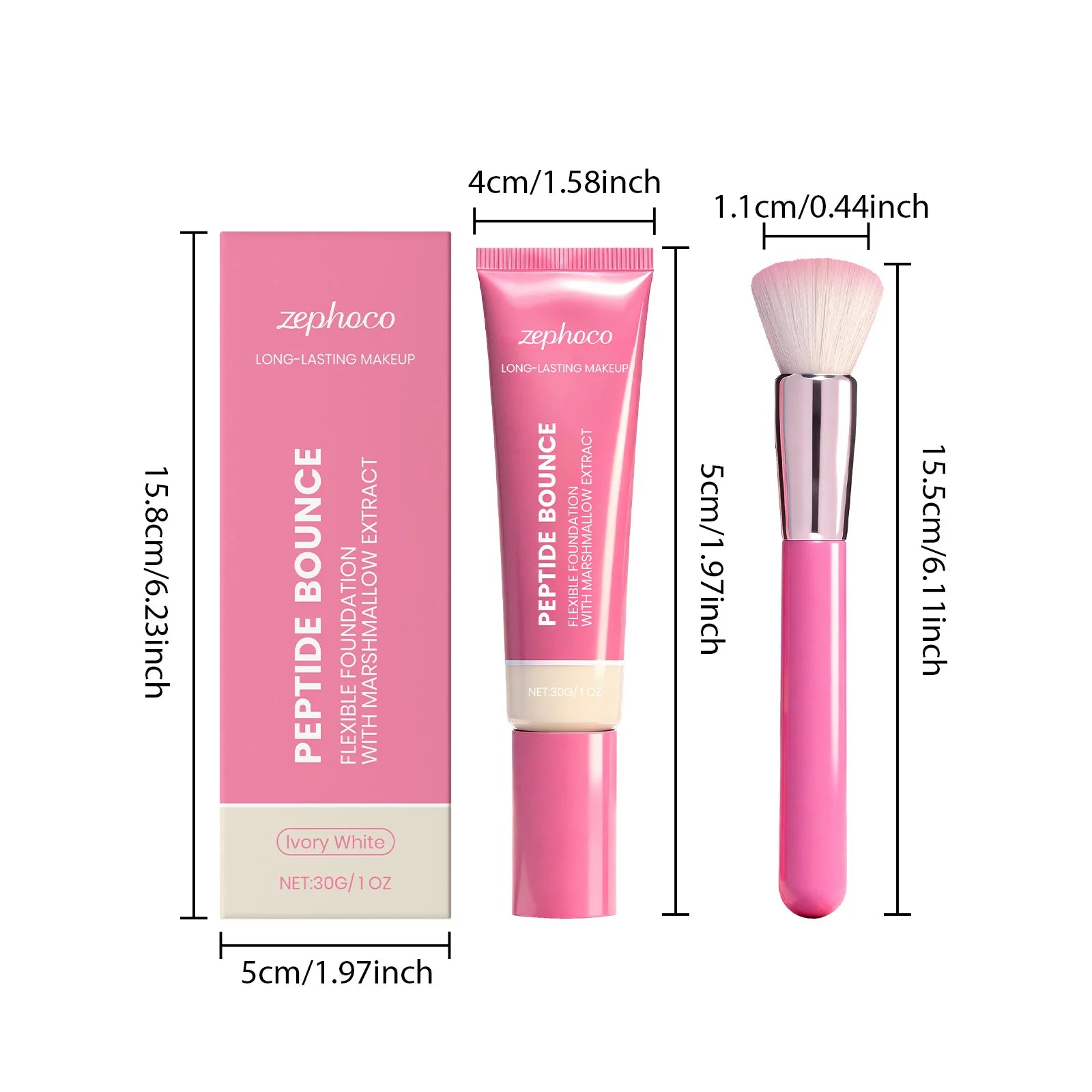 Facial Liquid Foundation Oil Control Waterproof High Coverage Moisturizing Lasting Hold Blemish Cover Base Foundation Cream