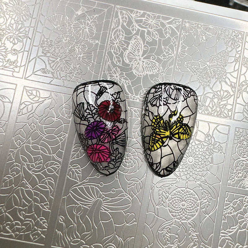 XMQ STAMPING NAIL PLATES FLOWERS TEMPLATES TOOLS