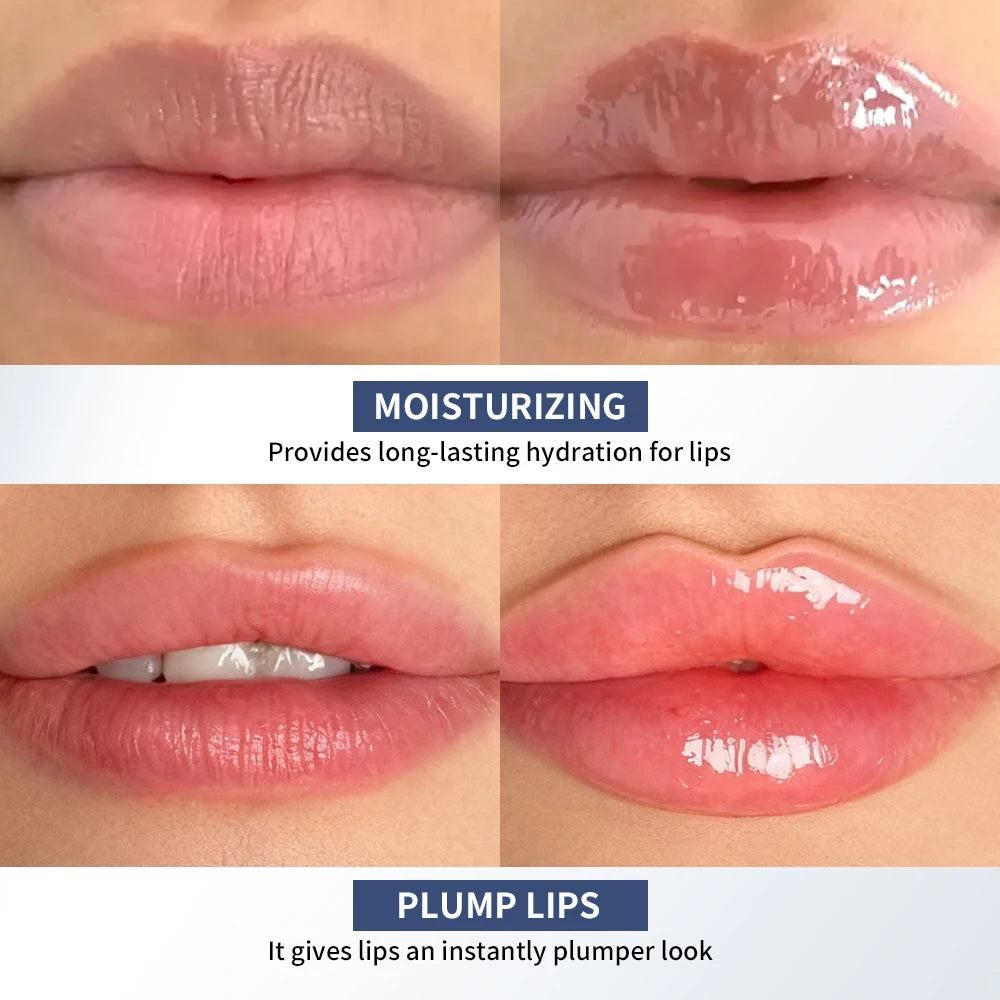 Lip Plumper gloss Lip Volumizer Deep Hydration Nourishing Moisture Smooth Non Sticky Fragrance Free Easy To Apply Lip Care