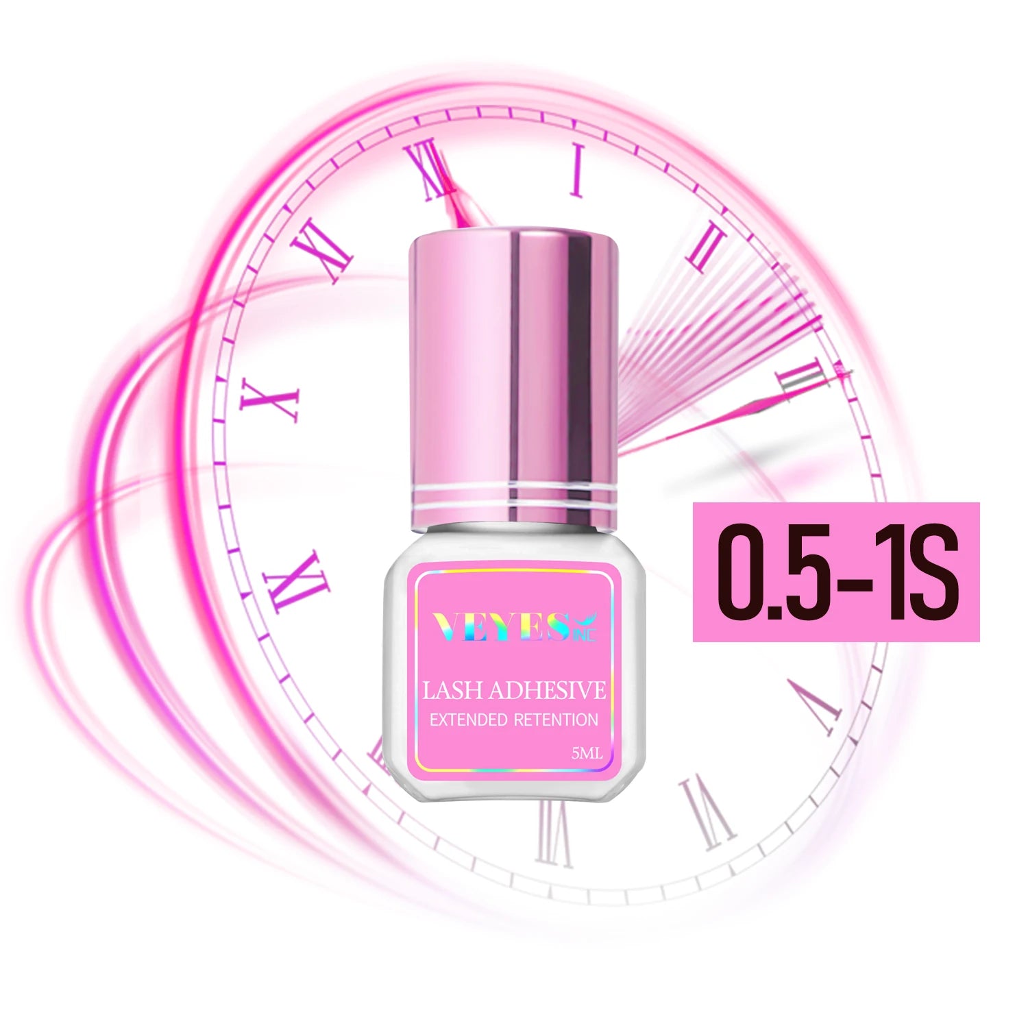 VEYES INC Eyelash Extension Glue 0.5-1 Sec Drying (0.17fl.oz / 5ml) Up to 8 Weeks Retention Adhesive Salon Use for Lash Tech