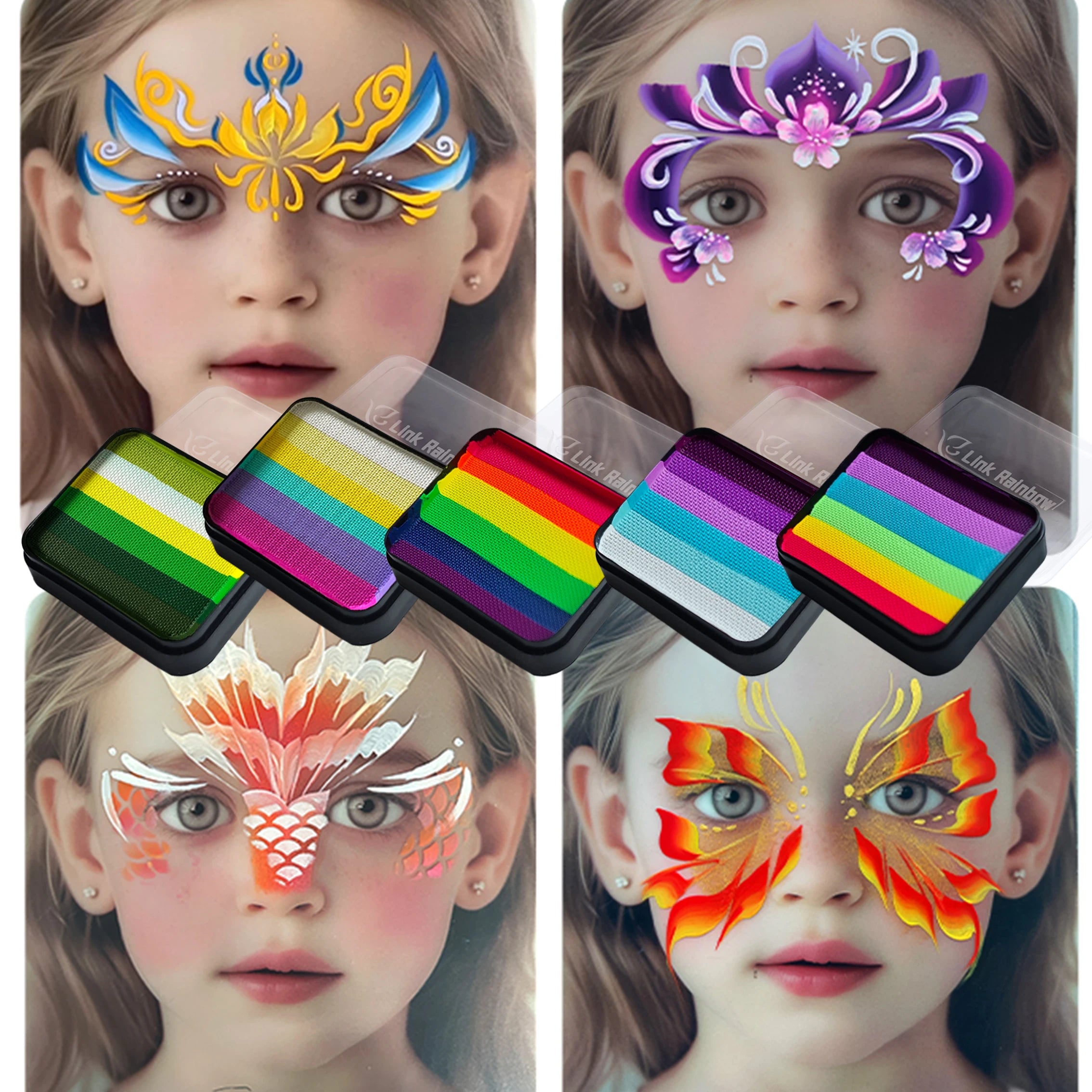 Vegan Face Paint Professional Split Cake Pastel Eyeliner Water Activated Face And Body Paint