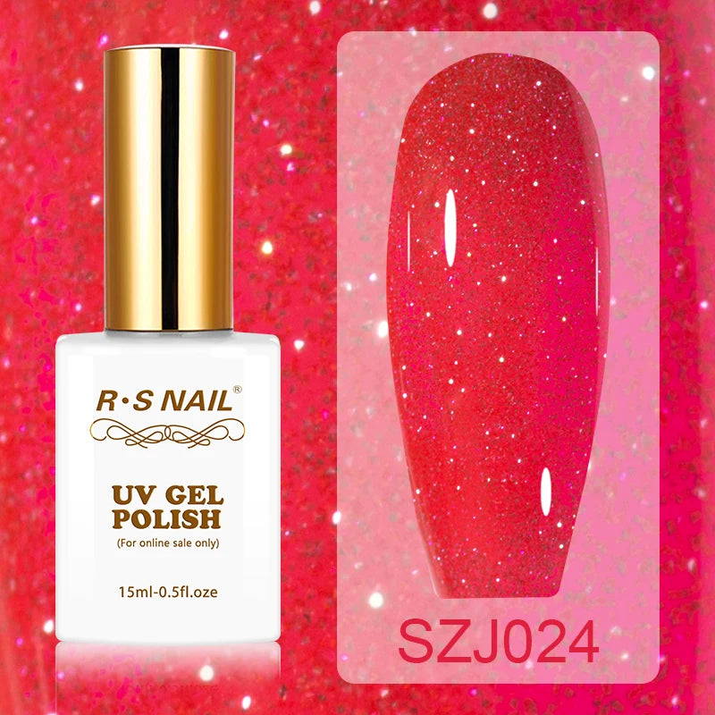15ml Super Reflective Flash Disco Nail Gel Polish Relective Glitter Semi Permanent Nail Art Varnish For Manicures
