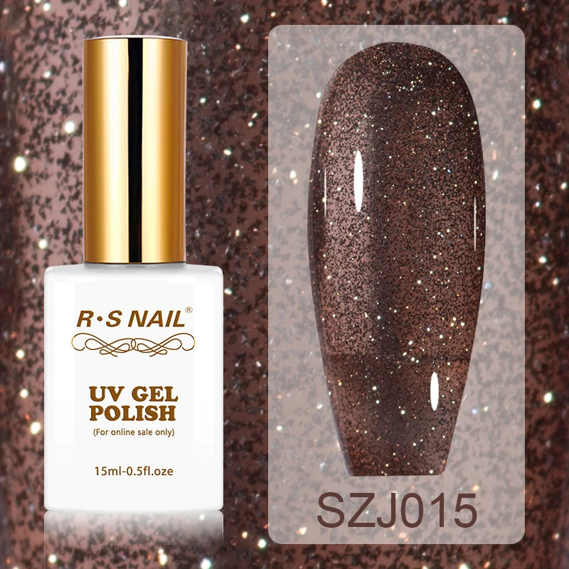 15ml Super Reflective Flash Disco Nail Gel Polish Relective Glitter Semi Permanent Nail Art Varnish For Manicures
