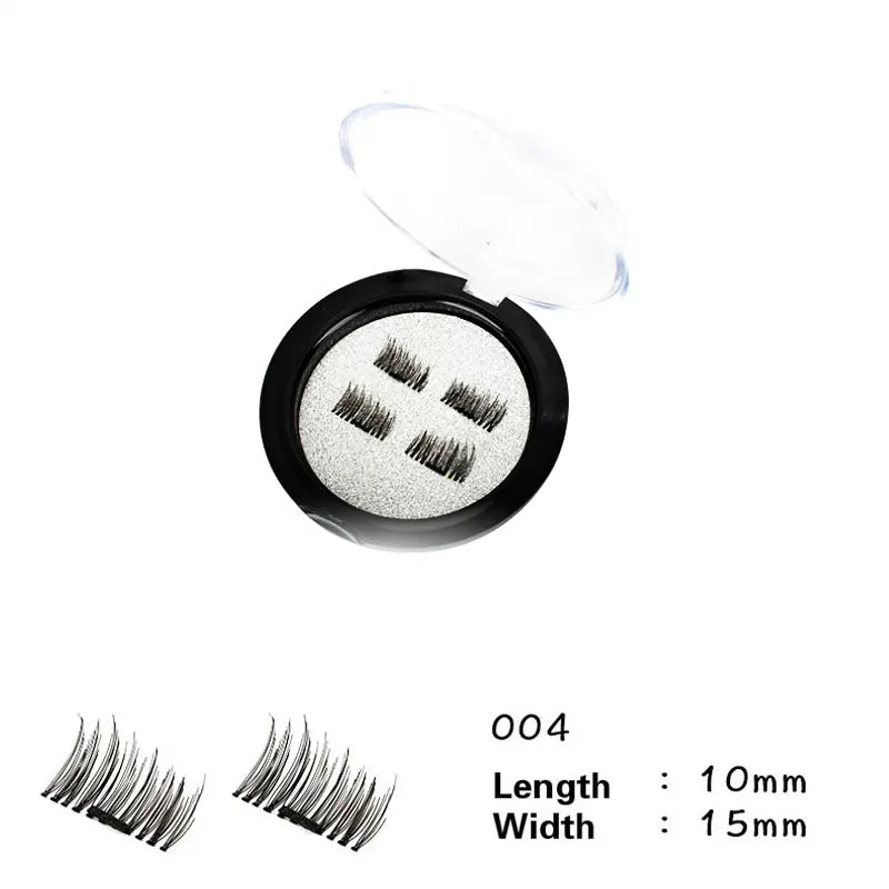 Magnetic Eyelashes with 3 Magnets without Glue 3D Lashes Extension handmade natural Magnetic Eyelash