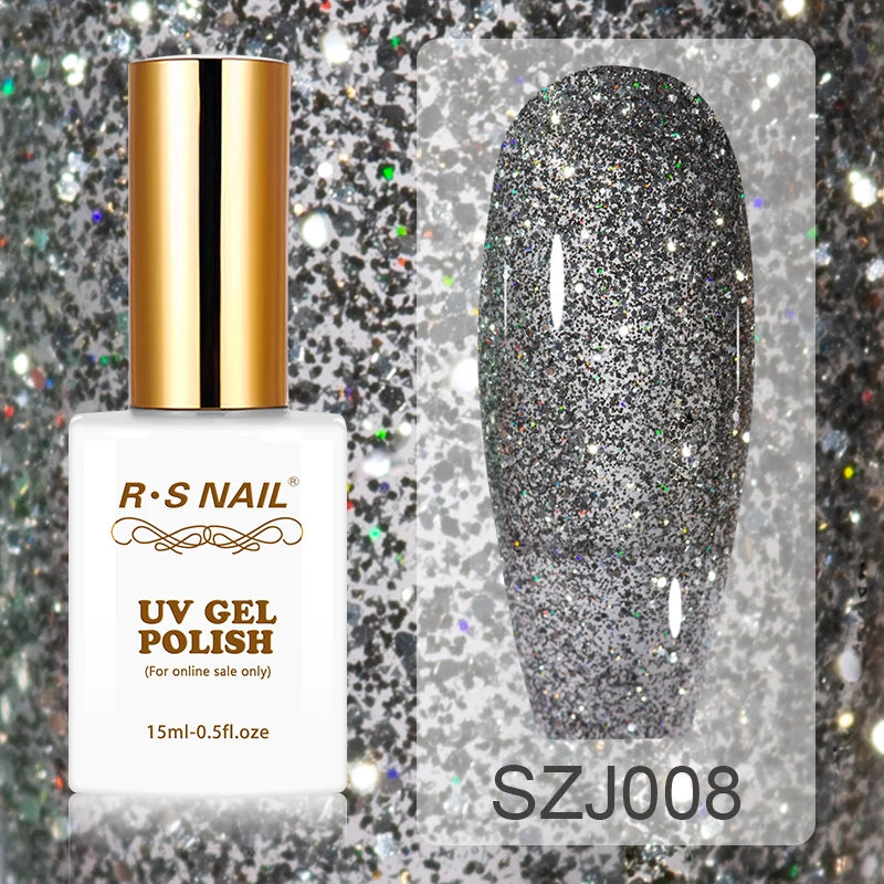 15ml Super Reflective Flash Disco Nail Gel Polish Relective Glitter Semi Permanent Nail Art Varnish For Manicures