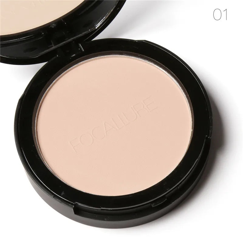 Mineral Face Pressed Oil Control Natural Foundation Powder 3 Colors Smooth Finishing foundation