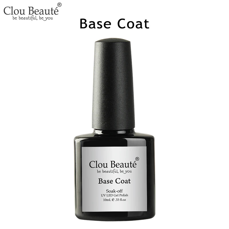 Clou Beaute Glitter Gel Nail Varnishes Winter Color Sparkling Sequins Soak Off UV LED Varnish Nail Art Decoration Base Top Coat