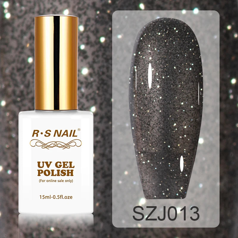 15ml Super Reflective Flash Disco Nail Gel Polish Relective Glitter Semi Permanent Nail Art Varnish For Manicures