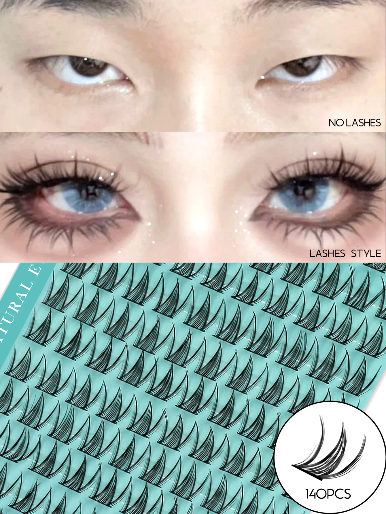 GROINNEYA DIY Lash Kit 10-18mm Manga Lashes Mixed Tray Lash Clusters Individual Eyelashes Kit with Lash Bond DIY Lashes
