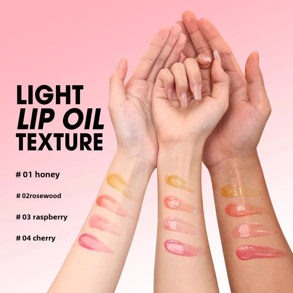 O.TWO.O Lip Oil Gloss Lip Plumper Makeup Moisturizing NonSticky Sexy Water Glossy Glitter Primer Tint Lip Balm Care Cosmetics