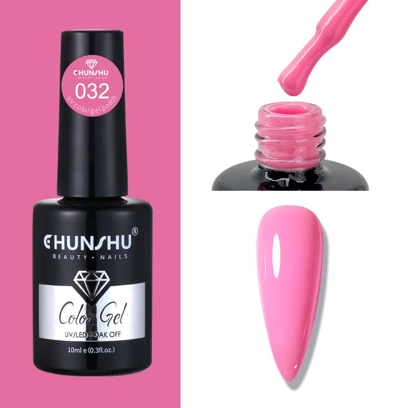 CHUNSHU 10ml Gel Nail Polish Soak Off Semi-Permanent Varnish Professional Salon UV LED Nails Art Gel No Smell All Seasons Colors