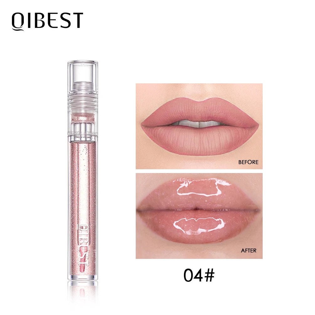 QIBEST Moisturizer Plumper Lip Gloss Lip Tint Natural Nutritious Long-lasting Plumping Lips Balm Cream Care Cosmetics Makeup