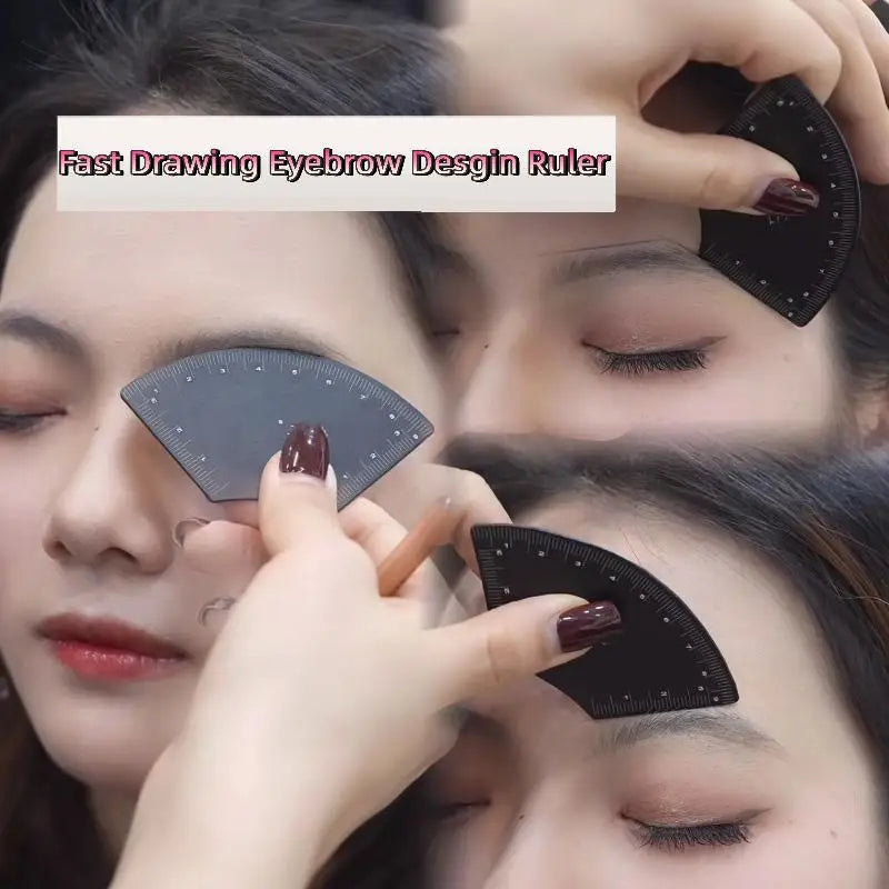 Stainless Steel Fast Drawing Eyebrow Design Ruler Microblading Mapping Tool for Shaping Permanent Makeup Tattoo Drawing Guide