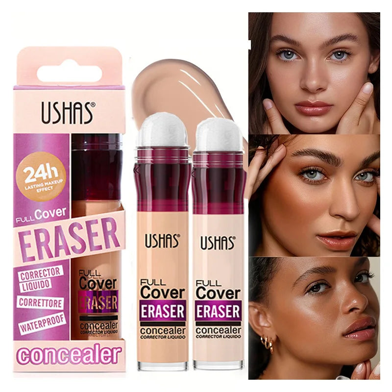 12 colors facial concealer sponge head matte liquid foundation, oil-control long-lasting BB cream,waterproof brightening makeup