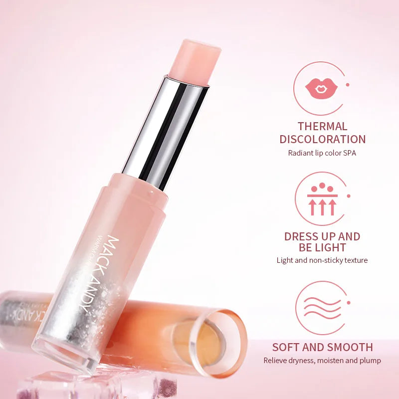 MACKANDY Color Changing Lipstick Tint of Color Lip Balm Hydrating & Moisturizing Lip Color with Vitamin E Natural Gloss Finish