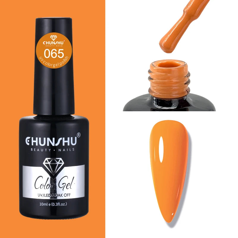CHUNSHU 10ml Gel Nail Polish Soak Off Semi-Permanent Varnish Professional Salon UV LED Nails Art Gel No Smell All Seasons Colors