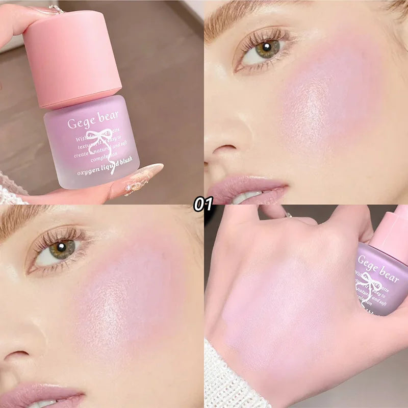 Gege Bear Oxygen Lightweight Blush - 11.5ml, Hydrating & Fine Texture, Dewy Finish, Pink Tone, Beginner-friendly, Matte Mist