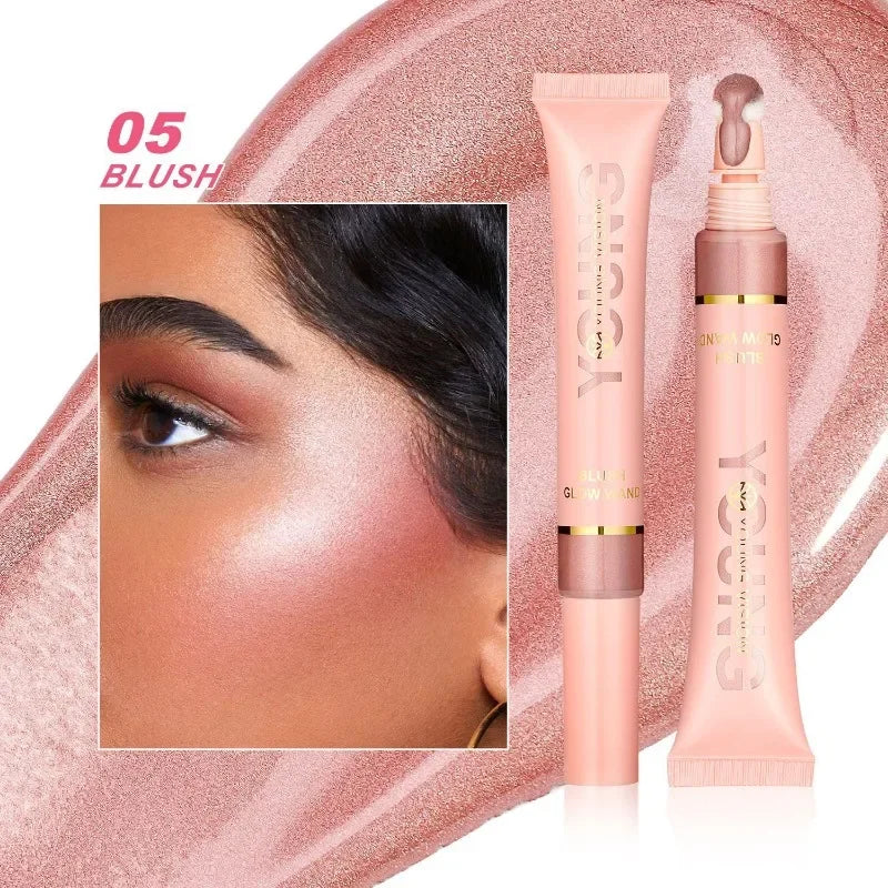 Liquid Highlighting Stick Contouring & Blush Multi-purpose Makeup Air Cushion Pen Face Natural Shimmer Cheeks Creamy Cosmetic