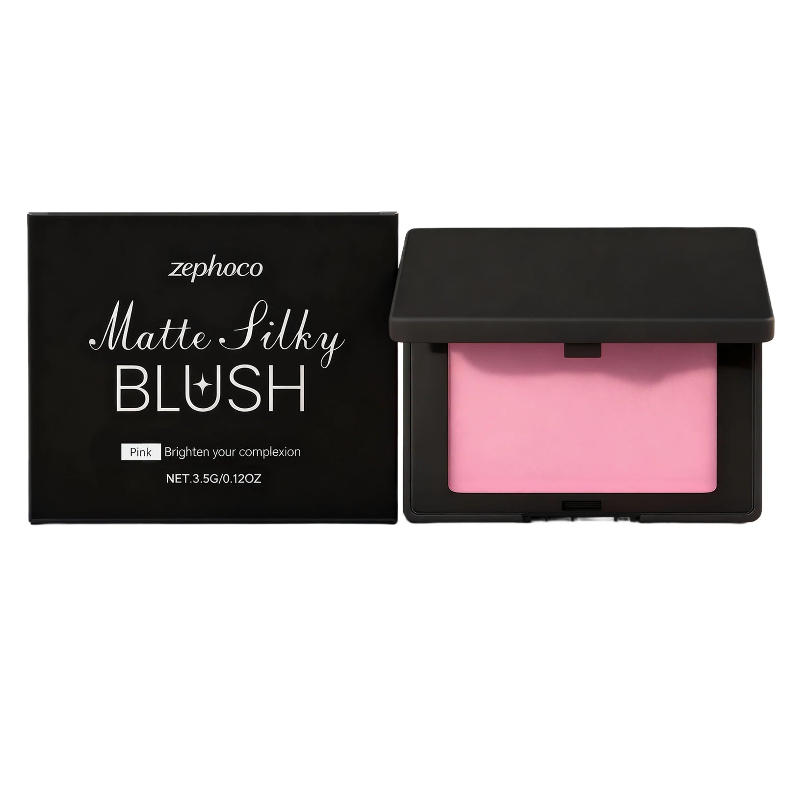 zephoco Matte Blush Powder Long Lasting Waterproof Cheek Makeup Natural Flush Color Easy To Blend No Fly Away Daily Wear 4Colors