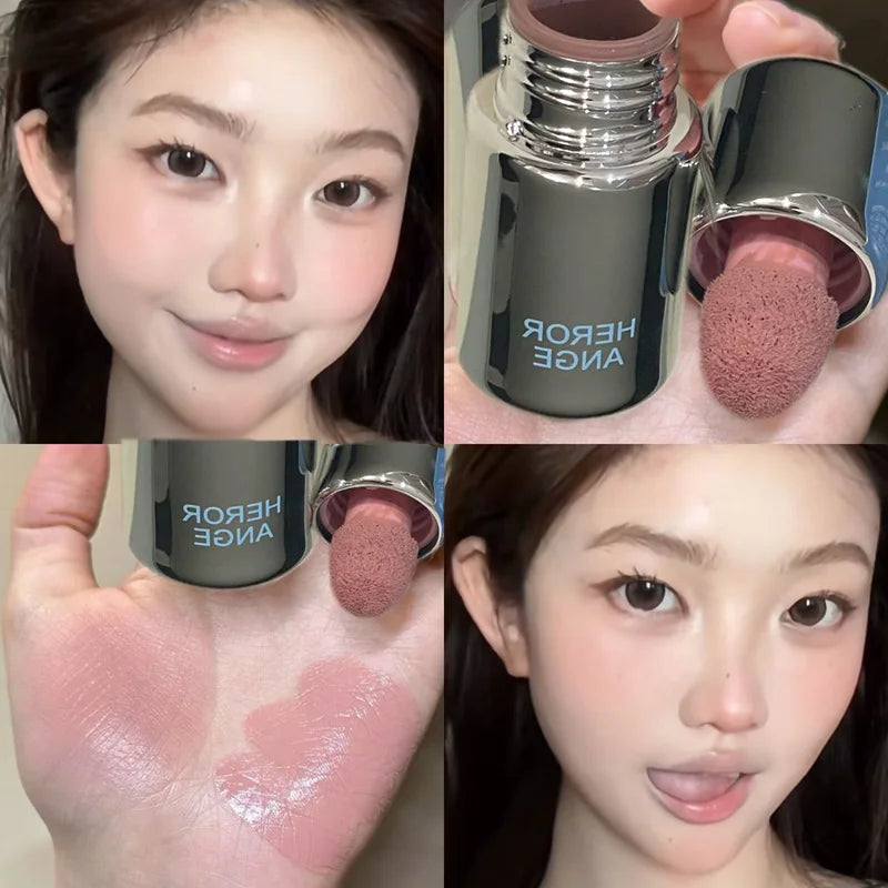 Korean Liquid Powder Blusher Natural Enhancement Color Low Saturation Matte Multi-purpose Powder Blusher Liquid Water Gloss
