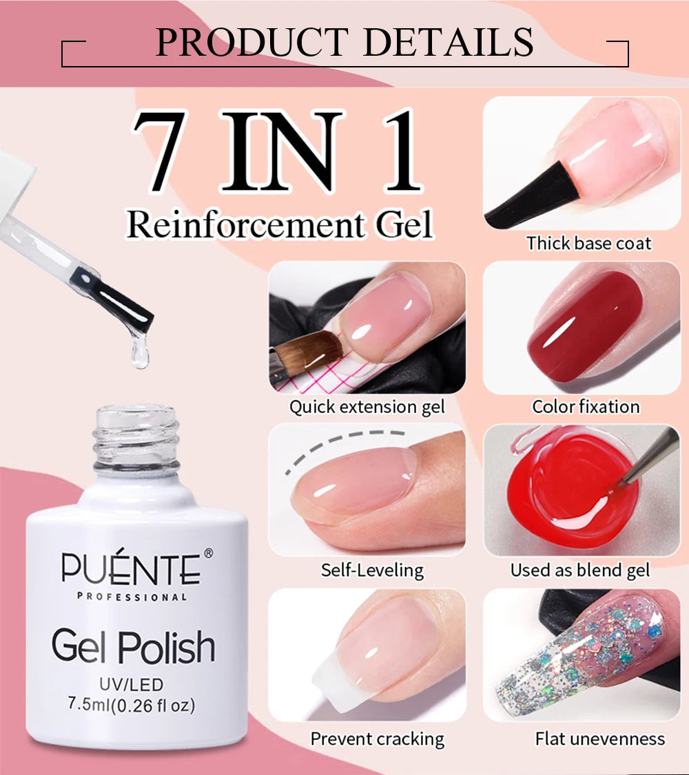 PUENTE Sparkle Platinum Gel Nail Polish 5ML Shiny Gold Silver Glitter Painting Gel Drawing Semi Permanent Varnish For Manicure