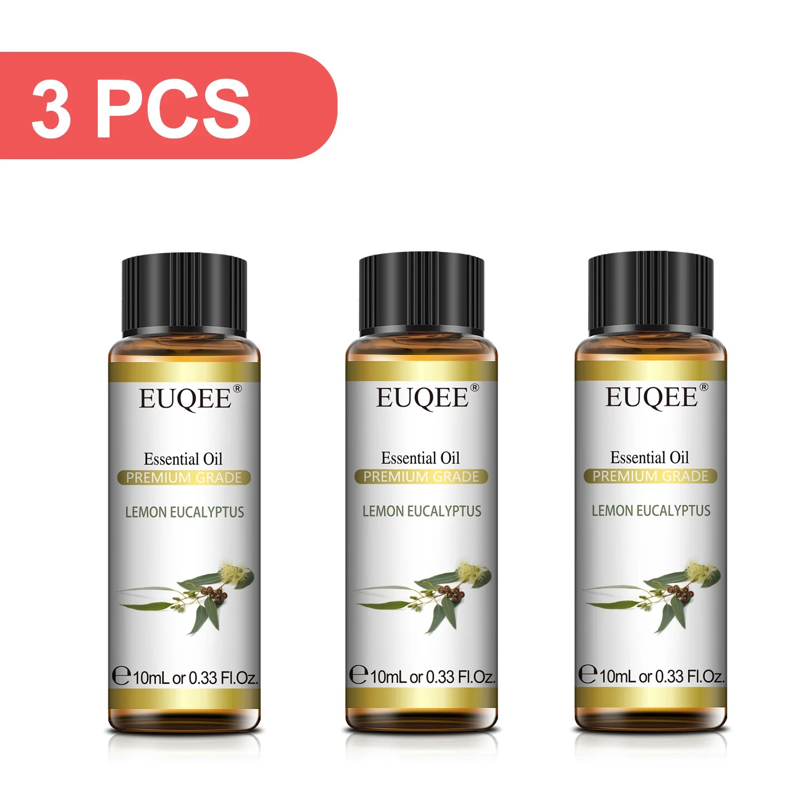 EUQEE 3PCS 10ml Pure Plant Essential Aromatherapy Oils Sandalwood Cedarwood Citronella Cinnamon Aroma for Humidifiers Diffusers