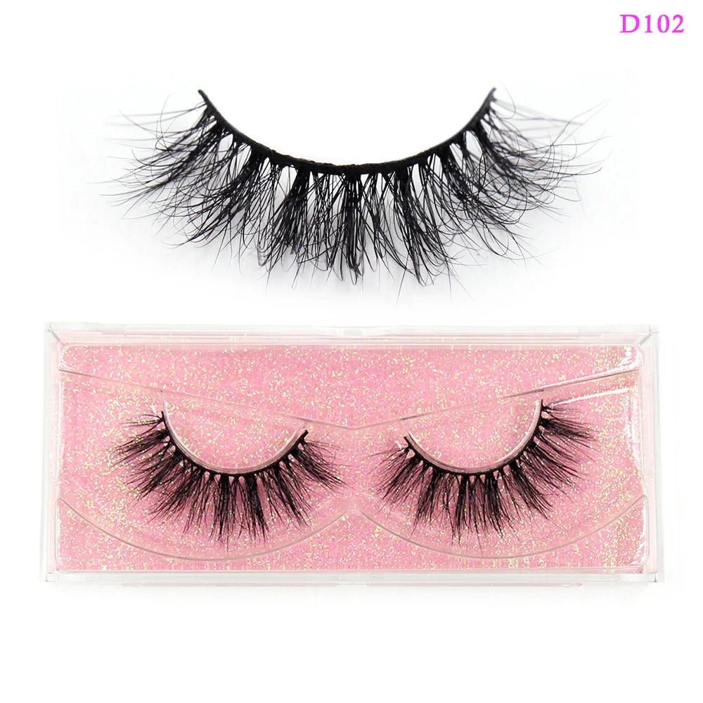 LEHUAMAO 3D Mink Lashes Makeup Eyelashes Fluffy Natural long fake lashes Full stripe reusable False Eyelash Extension 1 Pair