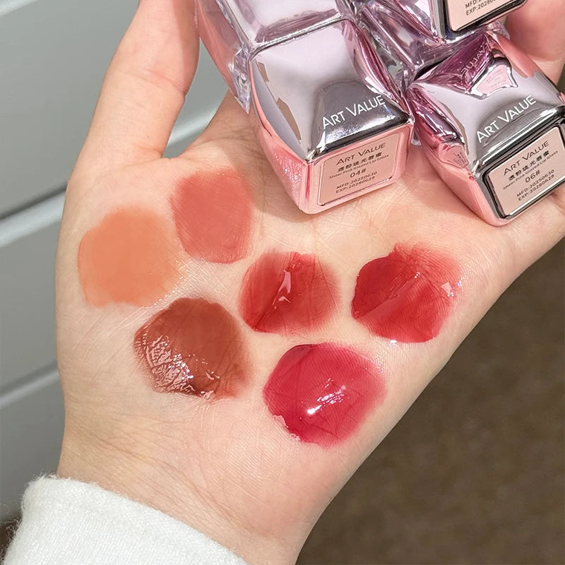Transparent powder gloss lip gloss mirror moisturizing,long-lasting waterproof,easy to apply,anti smudging,natural makeup effect