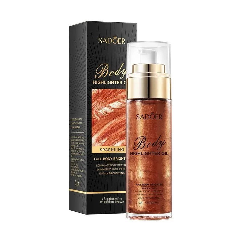 1PC Body Shimmer Spray Glitter Spray Shiny Body Lotion Waterproof Body Glitter Mist Spray Liquid Illuminators Highlighter Powder