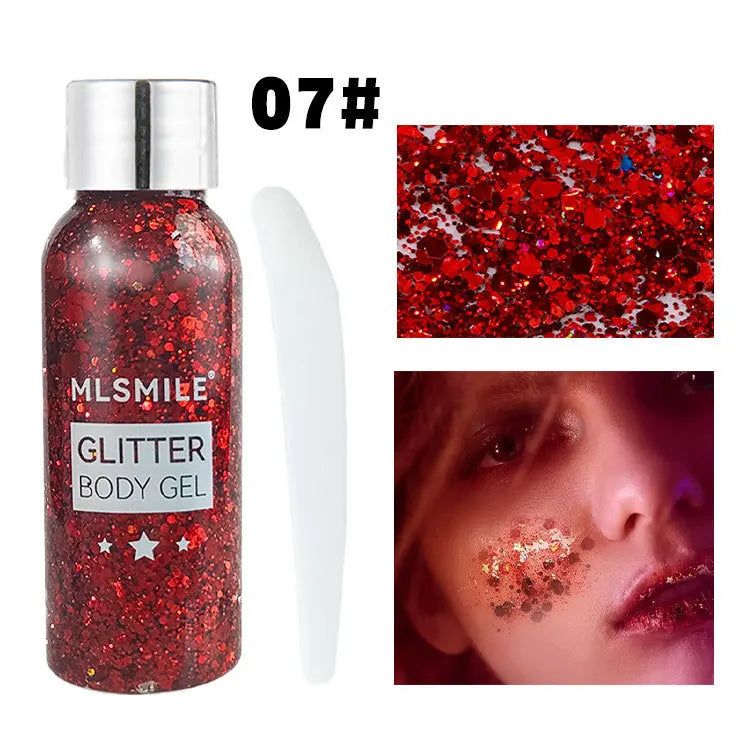 Eye Glitter Nail Hair Body Face Gel Art Waterproof High Gloss Glitter Body Multifunctional Makeup Decoration Party Festival
