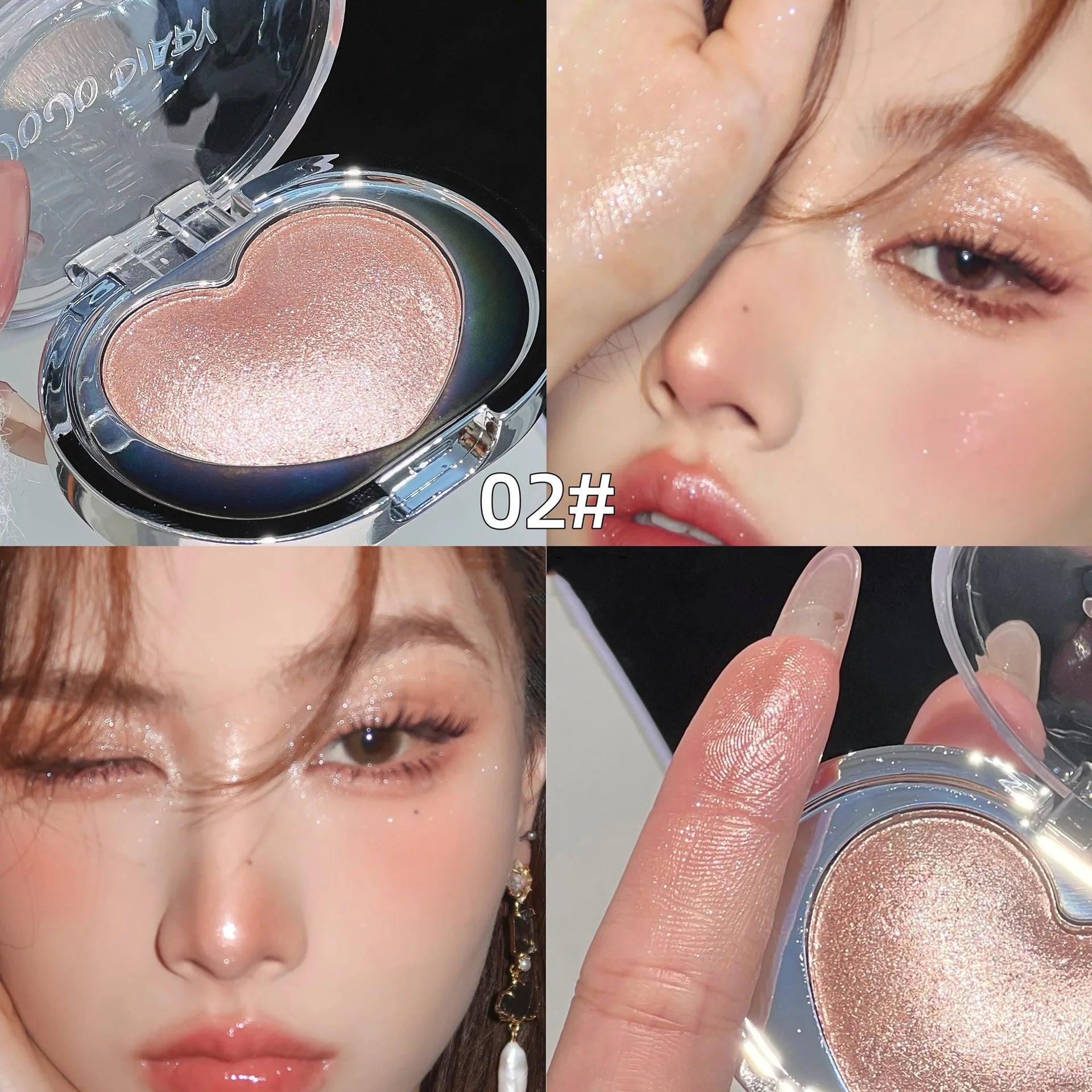 Pearlescent Diamond Highlighting Cream Champagne Gold Sparkle Full Body Shimmer Facial Contour Brightening Lasting Highlighter
