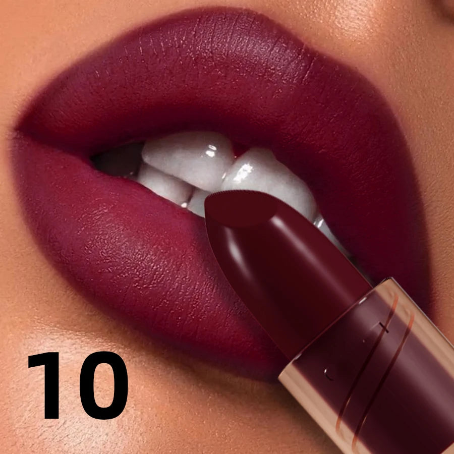 14-color Matte Lipstick Red Lip Stick Waterproof Sexy Korean Makeup Lip Tint Brown Pink Lip Cosmetic Long Lasting Lip Gloss