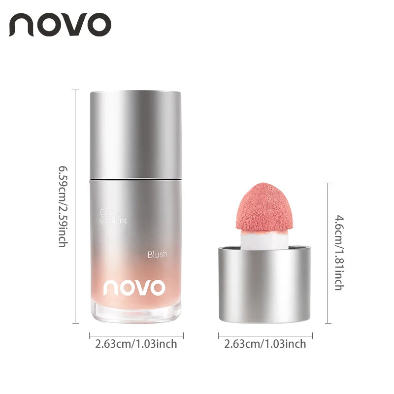 4-Color Liquid Velvet Blush, Water-Resistant & Stain-Resistant, Long-Lasting Blush For High-Pigment Color, Festive Makeup