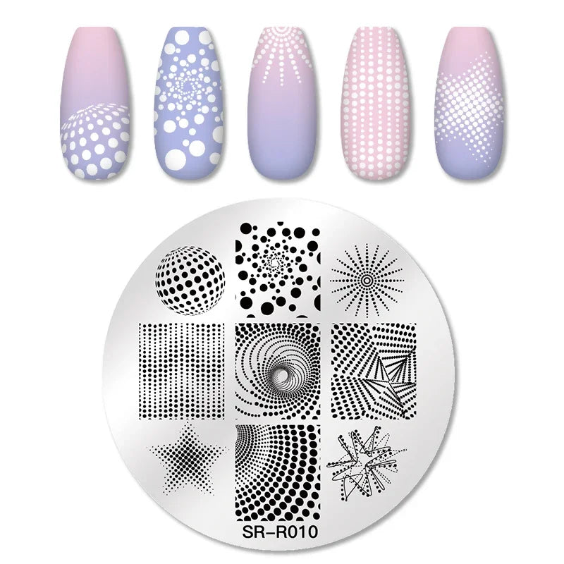 1PC Flower Leaves Line Geometric Stamping Plates Abstract Lady Face Nail Stamp Templates Printing Stencil Nail Art Decoration