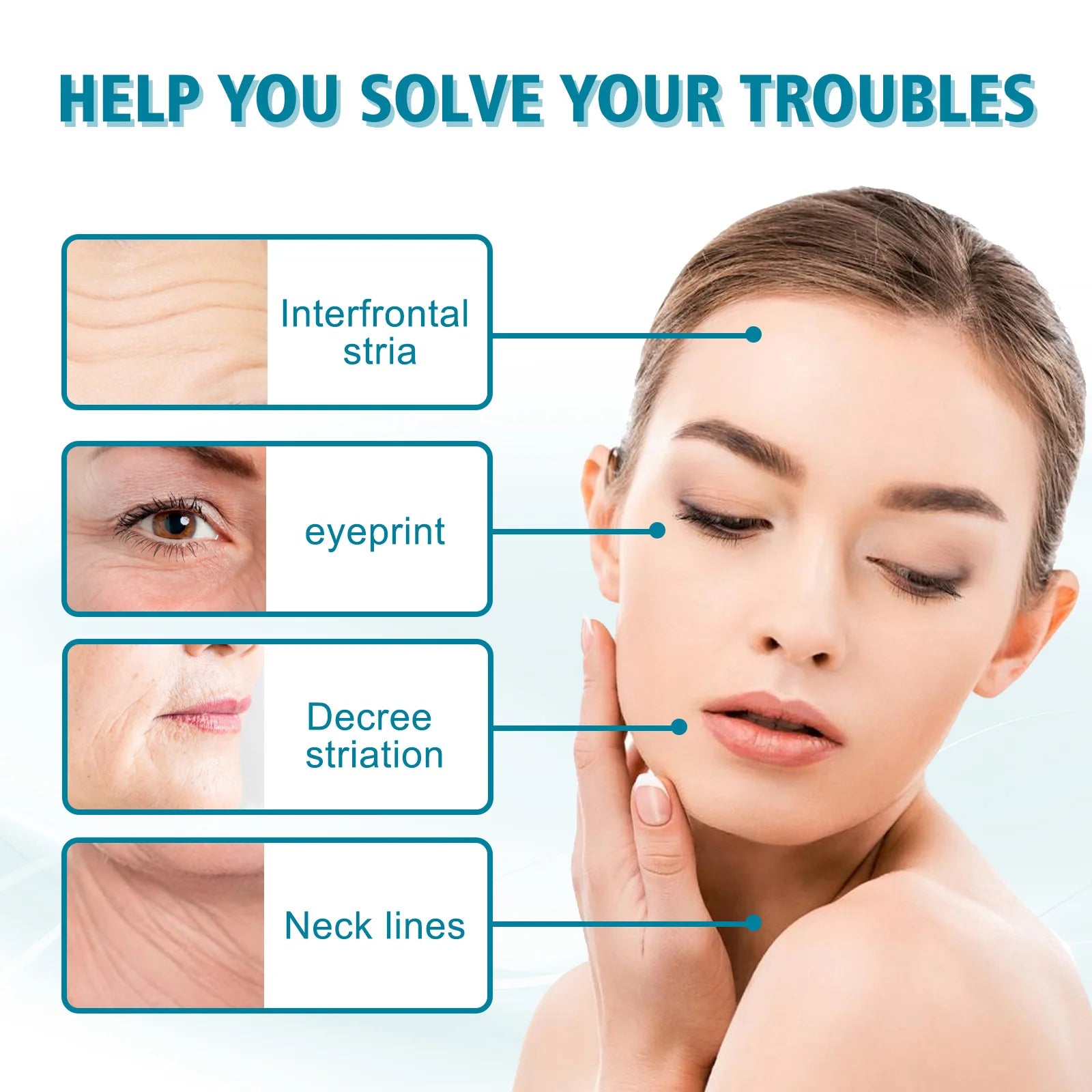 New Blue Copper Peptide Capsule Face Serum Wrinkle Remove Essence Tightens Night Moisturizing Radiant Rejuvenation Skin Care