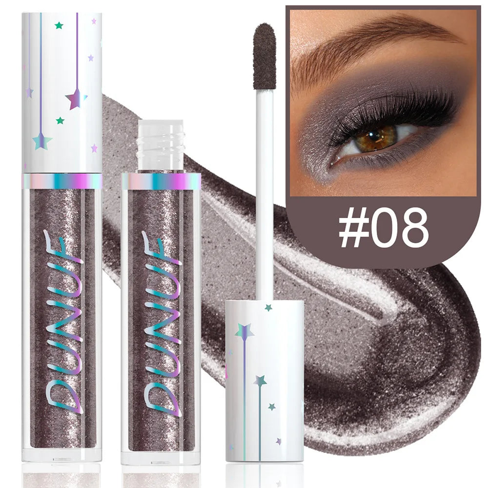 Metallic Liquid Eyeshadow Stick Brown Green Black High Gloss Pearlescent Glitter Eye Shadow Waterproof Stage Makeup Pigment
