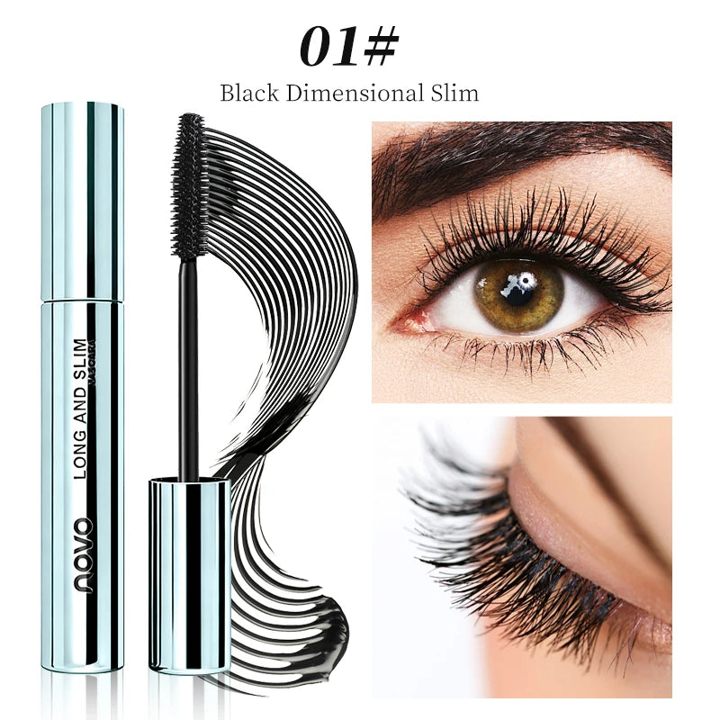 Long Lasting Black Mascara - Intense Length & Volumizing,Waterproof, mudge-Proof,Quick-Dry,Clump-Free,Curling Styling For Bold