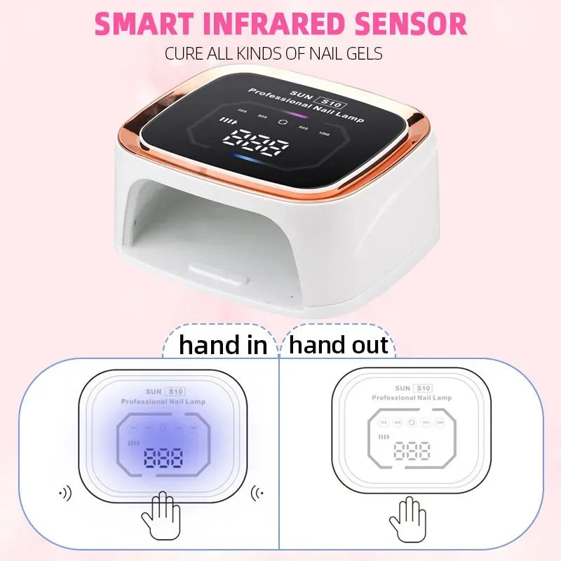 108W Rechargeable UV LED, 36LEDS Nail Lamp Professional Cordless Gel Polishfor Manicure and Curing All Gel Nail Polish at Home