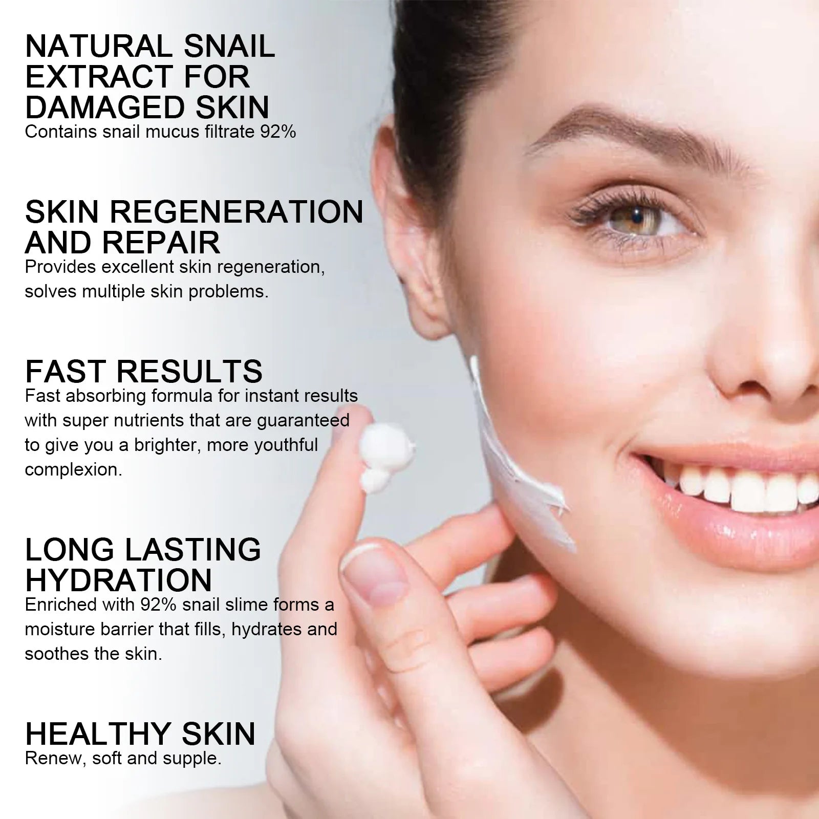 Snail Anti Aging Serum Cream Collagen Advanced Moisturizing Firming Tightening Fade Fine Lines Shrink Pores Smooth Skin Care