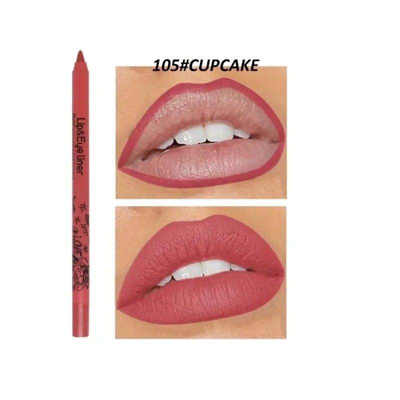 20 Color Matte Lip Liner Outline Lipstick Pen Long-lasting Waterproof Lip Tint Pencil Makeup Lip Contouring Pen Woman Cosmetic