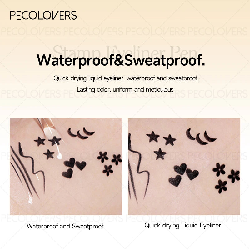 1PC Waterproof Silky Seal Eyeliner - Dual-ended, Quick-drying and Long-lasting Liquid Eyeliner, Perfect for Christmas