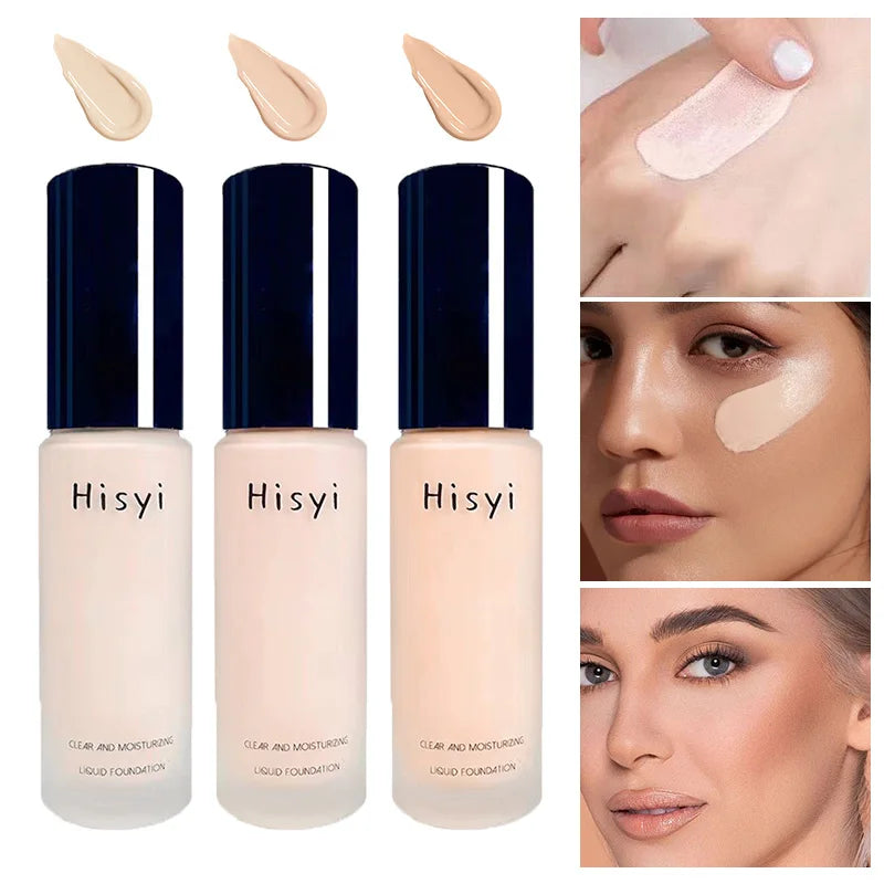 The liquid foundation is light, matte, naturally brightening off makeup