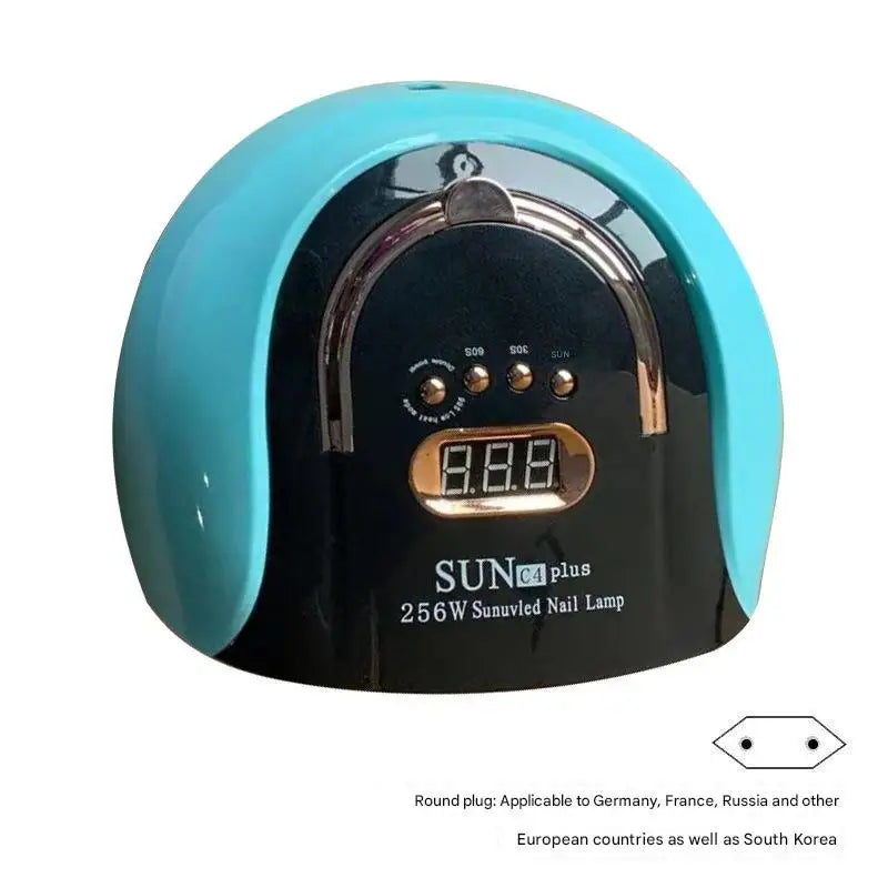 256W UV LED Nail Lamp - Fast Curing Smart Sensor Light, Professional Gel Polish Dryer with Handle for Home Salon Use