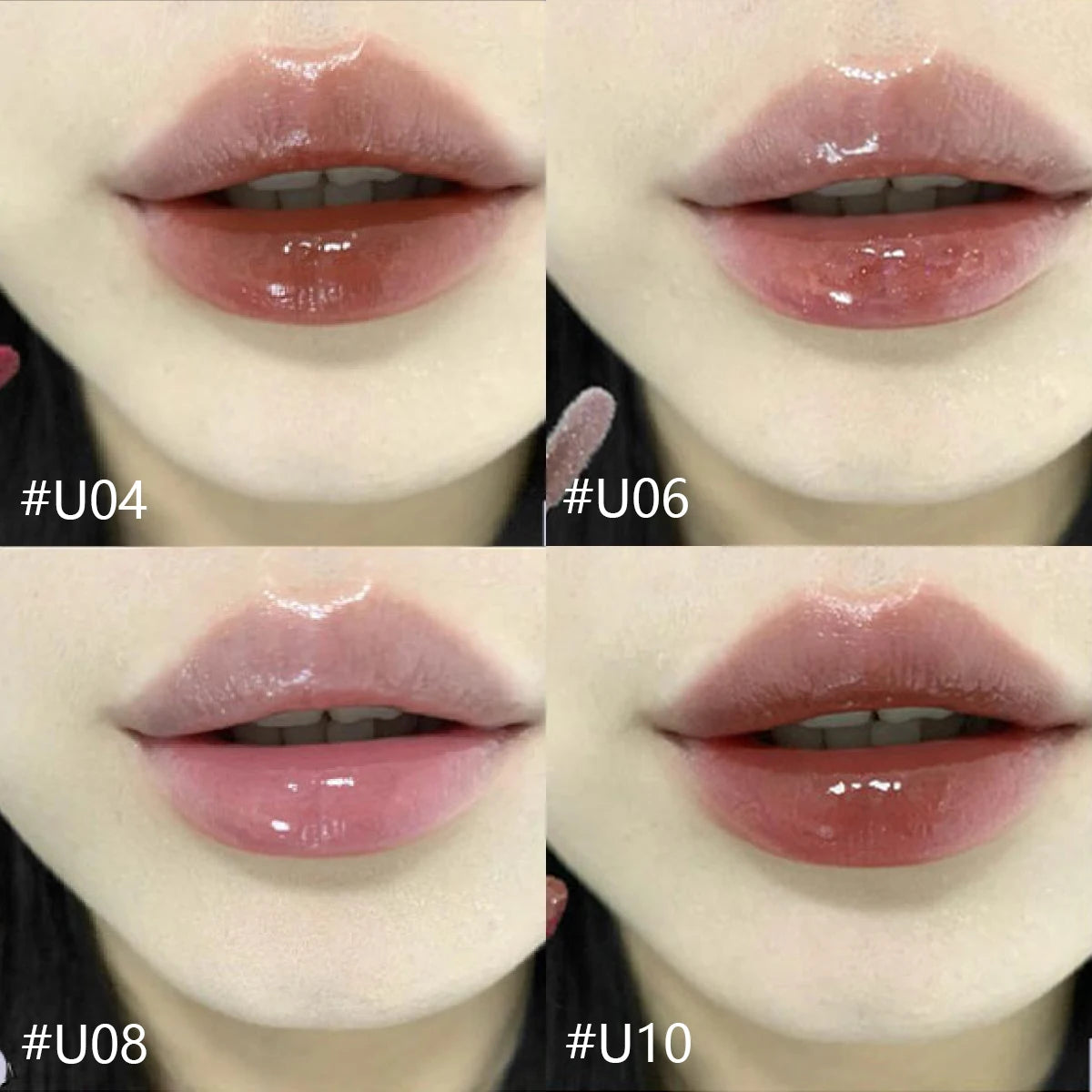 Uhue Water Gloss Mirror Lip Glaze,Lightweight & Non-Sticky,Mirror-like Shine,Plumping Effect,Glossy Brightening,Special Edition