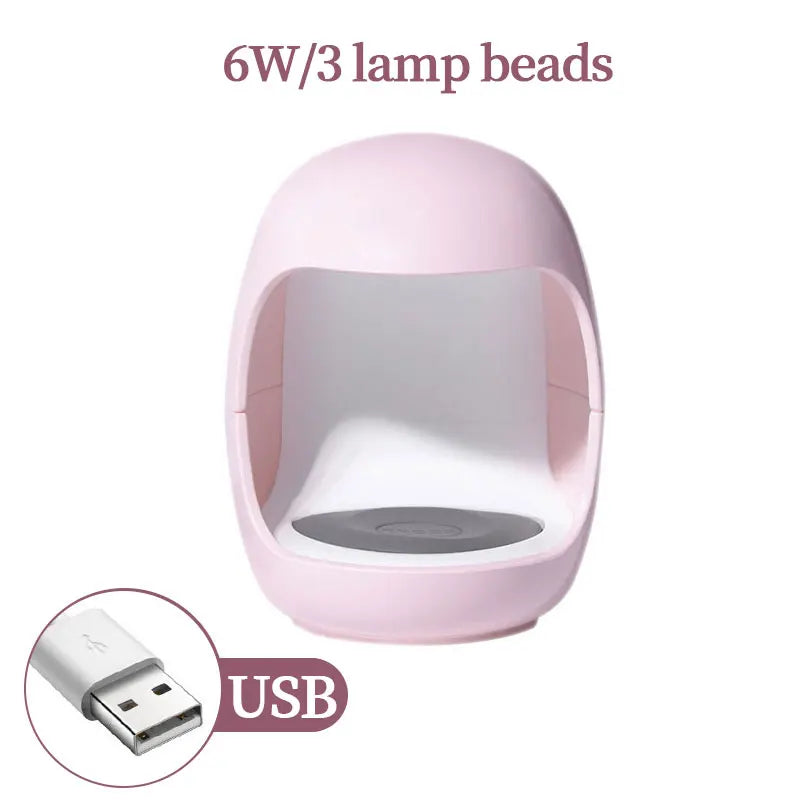 6W Mini LED Nail Lamp UV LED USB Cute Eggshell Quick Dry Portable Gel Nail Lamp Curing USB Free Cute Eggshell LED UV Nail Lamp