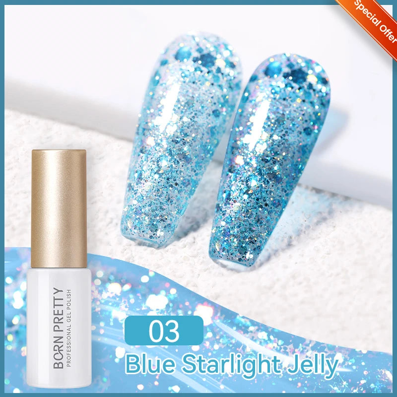 BORN PRETTY 10ml Black Glass Cat Magnetic Gel Nail Polish Silver Gold Glitter Semi Permanent Soak Off UV LED Gel Varnish