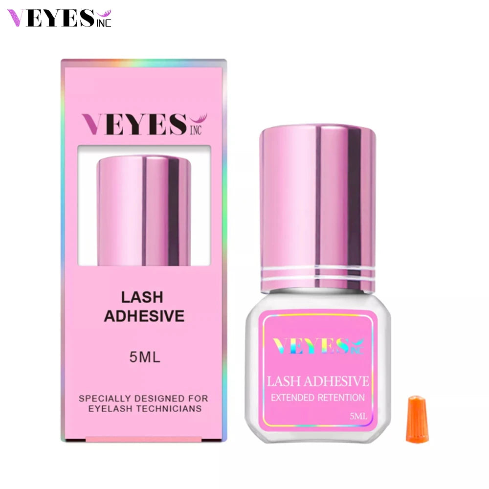 VEYES INC Eyelash Extension Glue 0.5-1 Sec Drying (0.17fl.oz / 5ml) Up to 8 Weeks Retention Adhesive Salon Use for Lash Tech