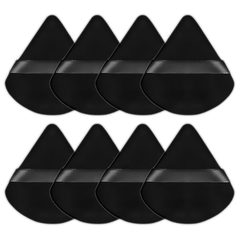 1/8Pcs Triangle Velvet Cosmetic Puff Make Up Loose Powder Application Sponges Face Contour Shadow Foundation Setting Makeup Puff